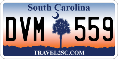 SC license plate DVM559