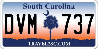 SC license plate DVM737
