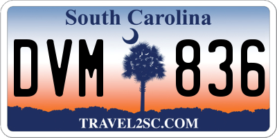 SC license plate DVM836