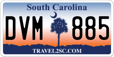 SC license plate DVM885