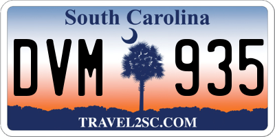 SC license plate DVM935