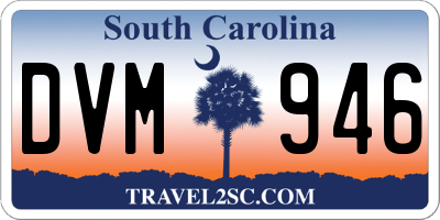 SC license plate DVM946
