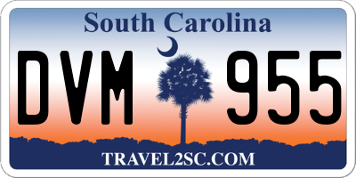 SC license plate DVM955