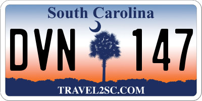 SC license plate DVN147