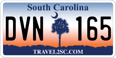 SC license plate DVN165