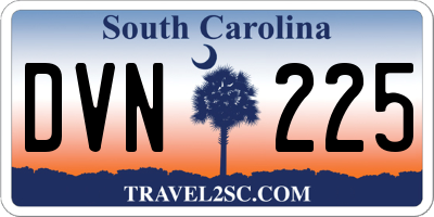 SC license plate DVN225