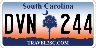 SC license plate DVN244