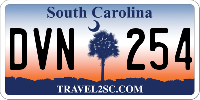 SC license plate DVN254