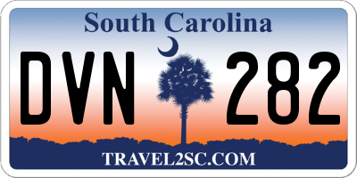 SC license plate DVN282