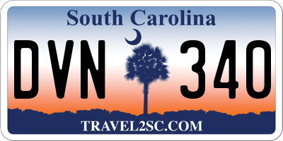 SC license plate DVN340
