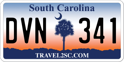 SC license plate DVN341