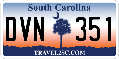 SC license plate DVN351