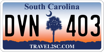 SC license plate DVN403