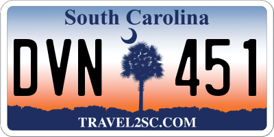 SC license plate DVN451