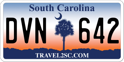 SC license plate DVN642