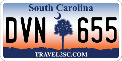 SC license plate DVN655