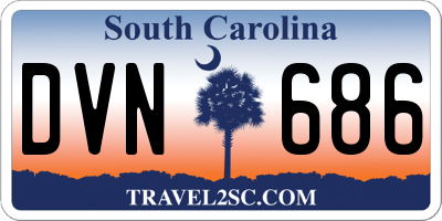 SC license plate DVN686