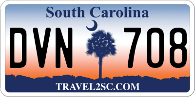 SC license plate DVN708