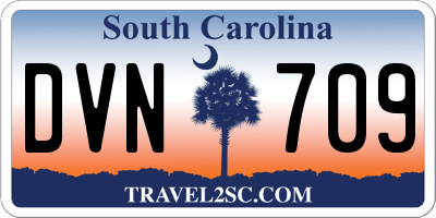 SC license plate DVN709