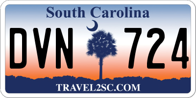 SC license plate DVN724