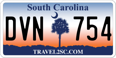 SC license plate DVN754