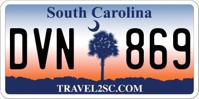 SC license plate DVN869