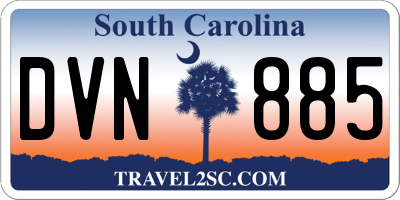 SC license plate DVN885