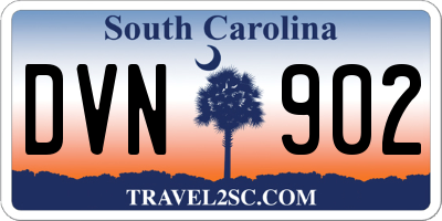 SC license plate DVN902