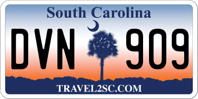 SC license plate DVN909