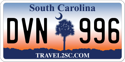 SC license plate DVN996