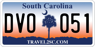 SC license plate DVO051