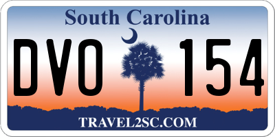 SC license plate DVO154