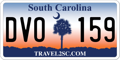 SC license plate DVO159