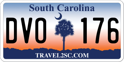 SC license plate DVO176