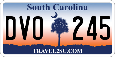 SC license plate DVO245
