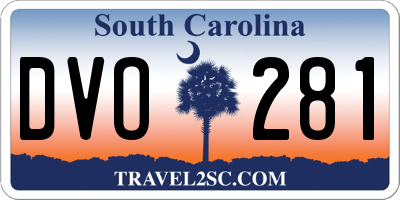 SC license plate DVO281