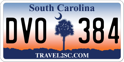 SC license plate DVO384