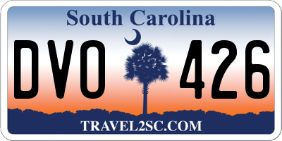 SC license plate DVO426