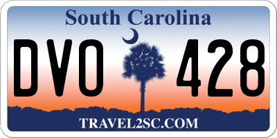 SC license plate DVO428