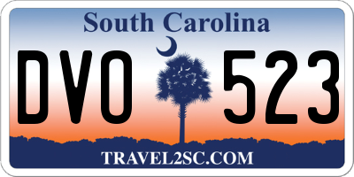 SC license plate DVO523