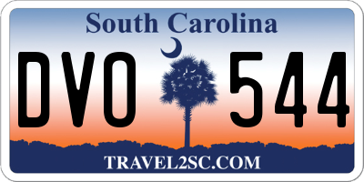 SC license plate DVO544
