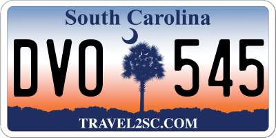SC license plate DVO545