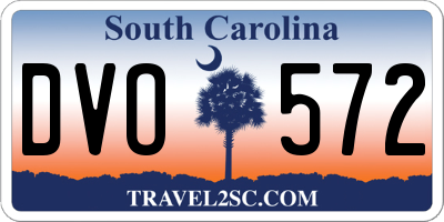 SC license plate DVO572