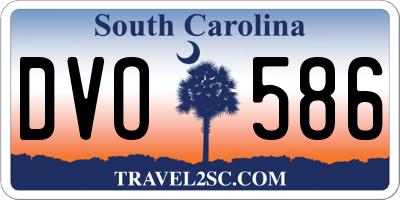 SC license plate DVO586