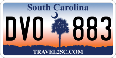 SC license plate DVO883