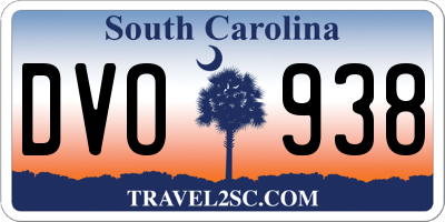 SC license plate DVO938