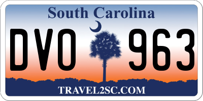 SC license plate DVO963