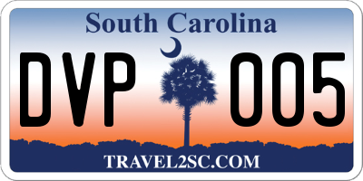 SC license plate DVP005