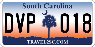 SC license plate DVP018
