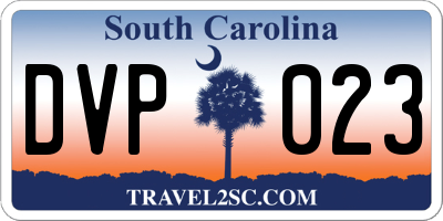SC license plate DVP023